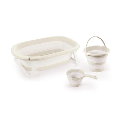 Dolu Nuve 3-Piece Foldable Baby Bath Set, Infant Tub, Bucket & Rinse Cup (Used)