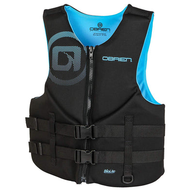 O'Brien Watersports Traditional Men Lightweight Safe Life Jacket, Cyan, Size 2XL