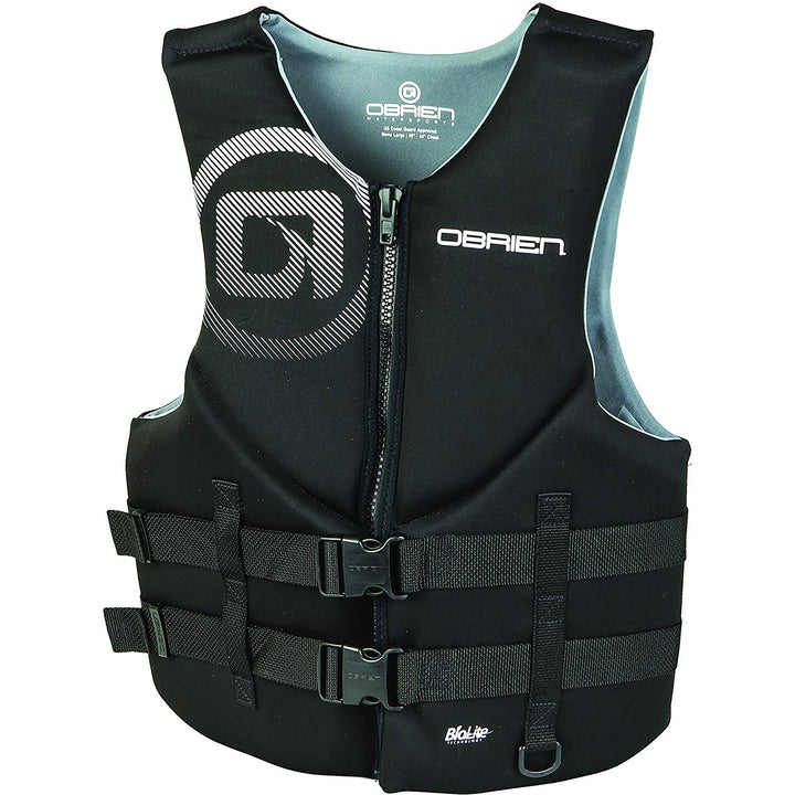 O'Brien Watersport Traditional Men Safety Life Jacket, Black, Size M (Open Box) - VMInnovations