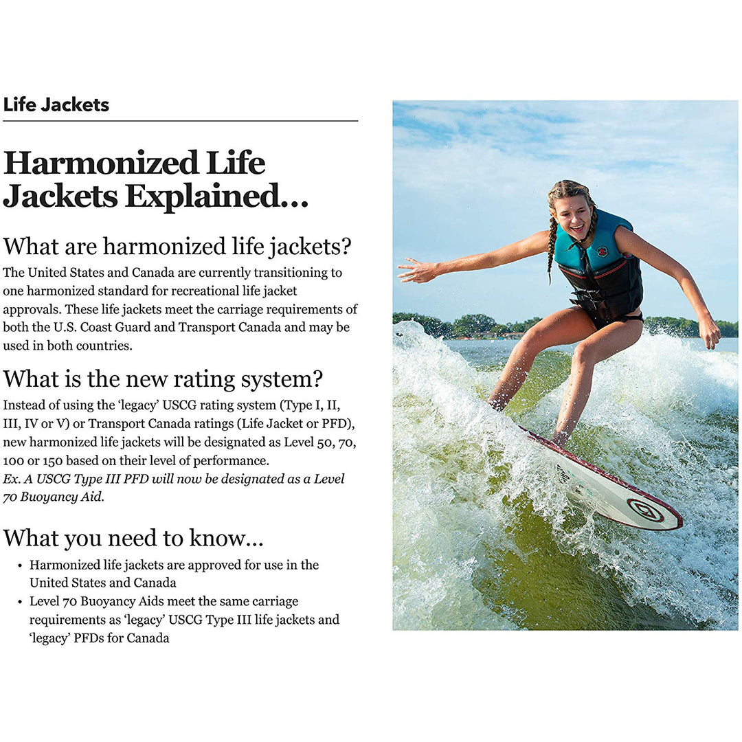 O'Brien Watersport Traditional Men Safety Life Jacket, Black, Size M (Open Box) - VMInnovations