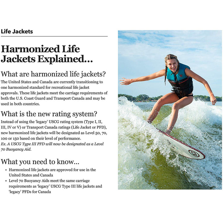 O'Brien Watersport Traditional Men Safety Life Jacket, Black, Size M (Open Box) - VMInnovations