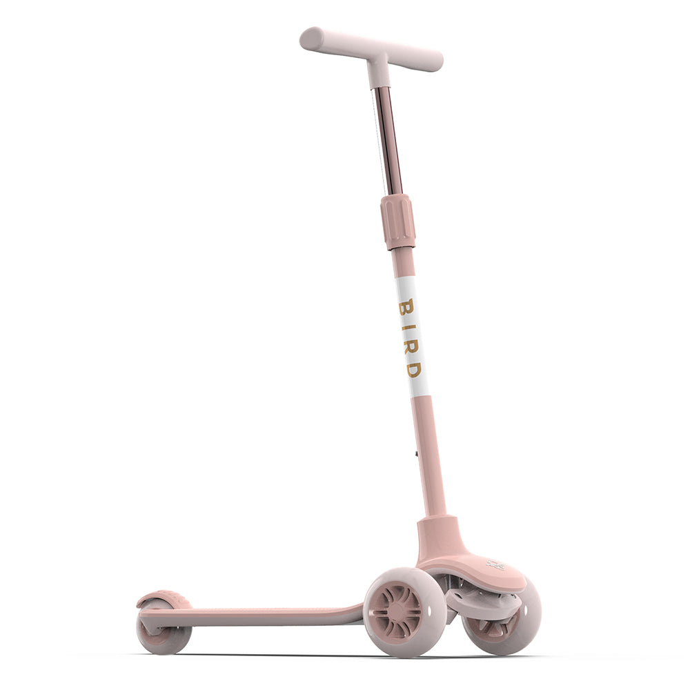 Bird Birdie Kick Scooter for Kids Adjustable Height Handle, Electric Rose (Used)