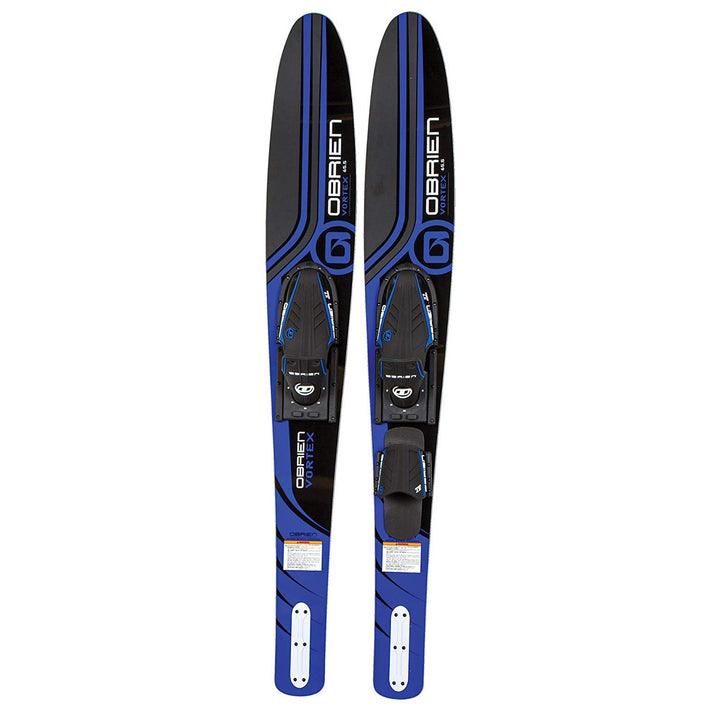 O'Brien Vortex Combos 65.5" Nylon Adjustable Wide Waterskis, Blue (Open Box)
