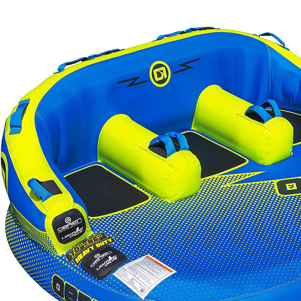 O'Brien Watersports Durable Barca 3 Person Comfy Kickback Lite Towable Boat Tube - VMInnovations