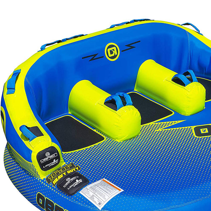 O'Brien Watersports Durable Barca 3 Person Comfy Kickback Lite Towable Boat Tube