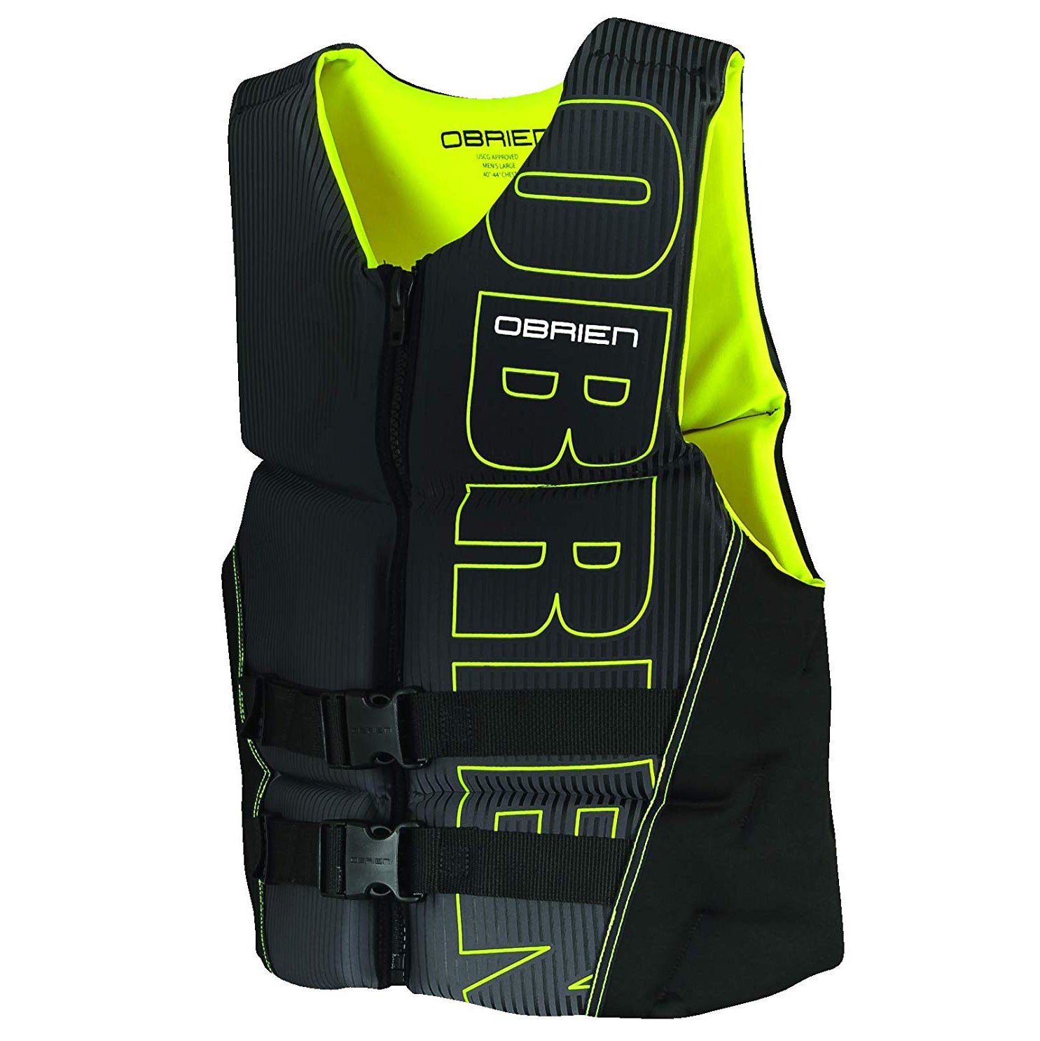O'Brien Watersports Mens Flex V-Back Lightweight Life Jacket, Yellow, Size Large - VMInnovations