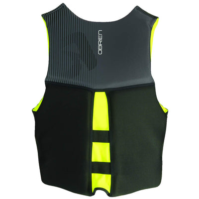 O'Brien Watersports Mens Flex V-Back Lightweight Life Jacket, Yellow, Size Large