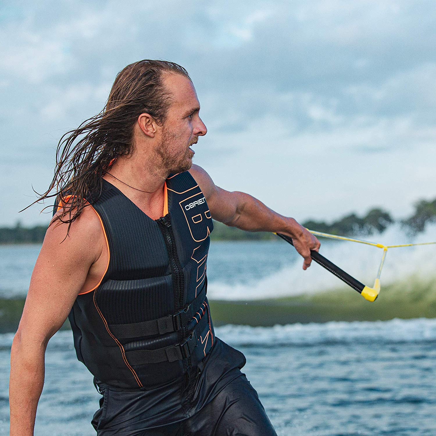 O'Brien Watersports Men's Flex V-Back Life Jacket, Orange, Size M (Open Box) - VMInnovations