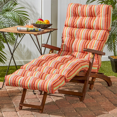 Greendale Home Fashions Chaise Lounge Outdoor Furniture Cushion, Watermelon