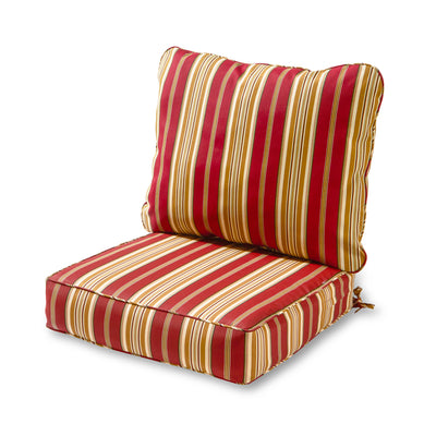 Greendale Home Fashions Deep Seat Outdoor Furniture Cushion Set, Roma Stripe