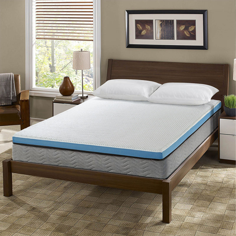 I Love Pillow Out Cold Memory Foam Copper Mattress Topper, King (Used)