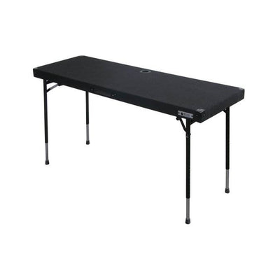 ODYSSEY Carpeted Portable Pro DJ Work Table w/ Adjustable Folding Legs (Damaged)