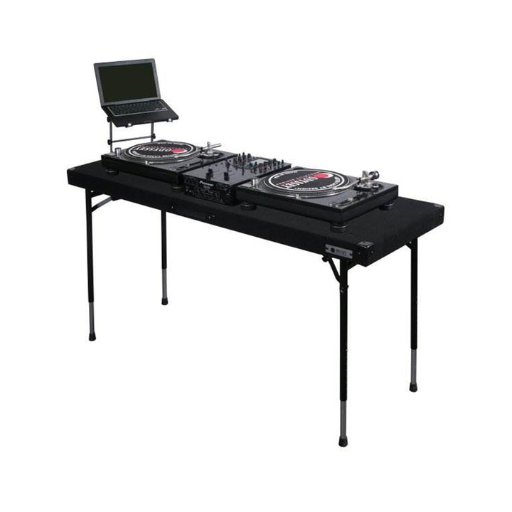 ODYSSEY Carpeted Portable Pro DJ Work Table w/ Adjustable Folding Legs (Used)