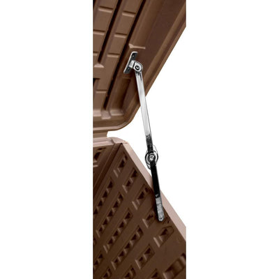 Plastic Development Group 130-Gallon Resin Outdoor Patio Storage Deck Box, Brown - VMInnovations