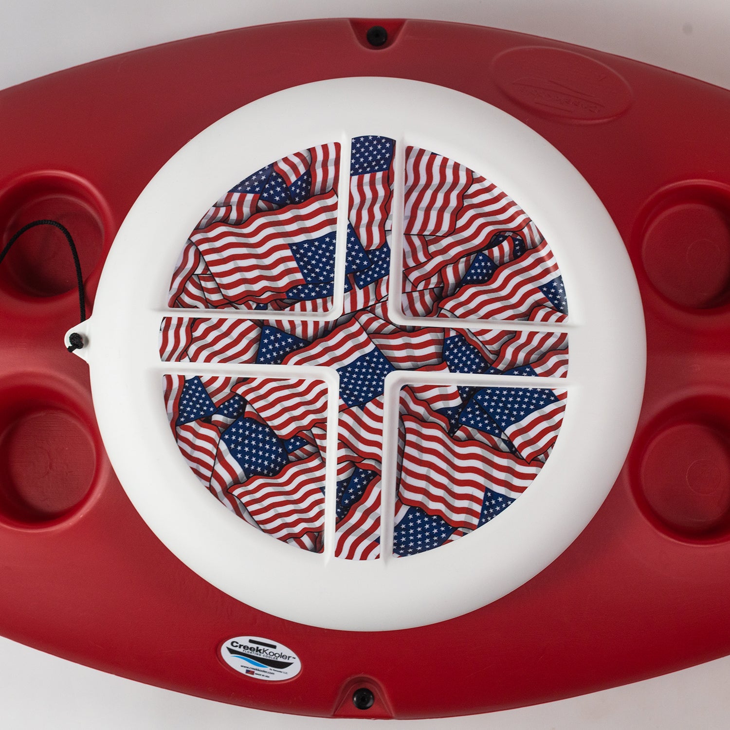 CreekKooler American Flag Insulated Floating Cooler Lid, 30 Quarts (Lid Only) - VMInnovations