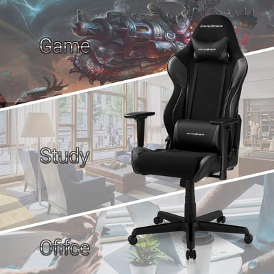 DXRacer Racing Ergonomic Reclining Home Office Desk Computer Gaming Chair, Black