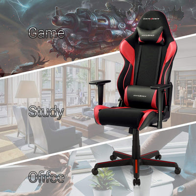 DXRacer Racing Ergonomic Computer Home Office Desk Gaming Chair, Black and Red