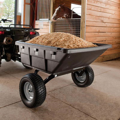 Ohio Steel 15 Cubic Foot Swivel Hybrid Lawn Tractor & ATV Dump Cart (For Parts)