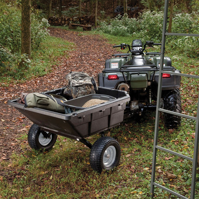 Ohio Steel 15 Cubic Foot Swivel Hybrid Lawn Tractor & ATV Dump Cart (For Parts)