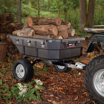 Ohio Steel 4048P-HYB 15 Cubic Foot Swivel Hybrid Lawn Tractor and ATV Dump Cart