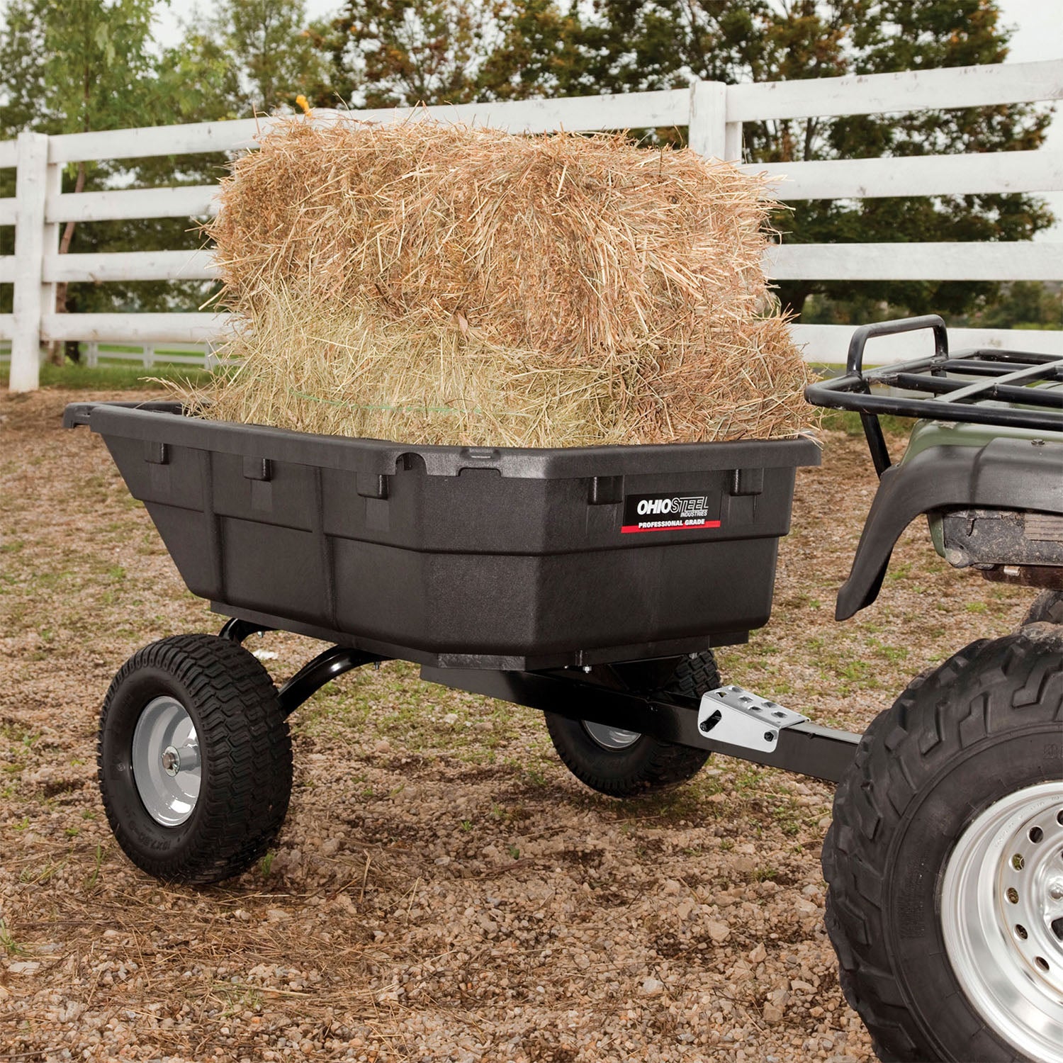 Ohio Steel 15 Cubic Foot Swivel Hybrid Lawn Tractor & ATV Dump Cart (For Parts)