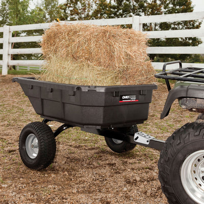 Ohio Steel 15 Cubic Foot Swivel Hybrid Lawn Tractor & ATV Dump Cart (For Parts)