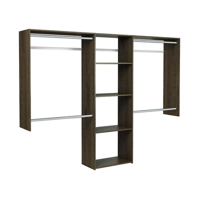 Easy Track Deluxe Starter Closet Storage Organizer System with Shelves(Open Box)