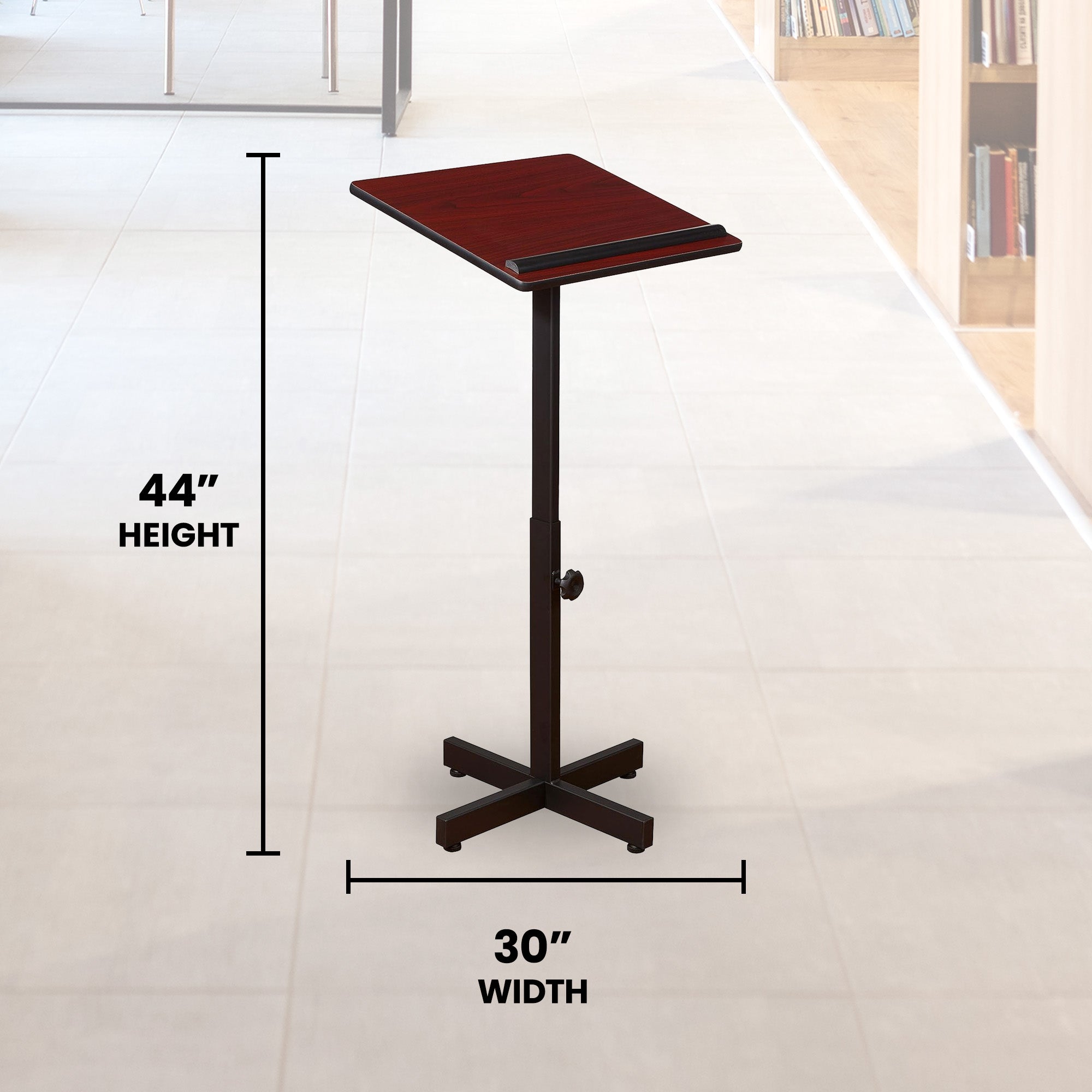 Oklahoma Sound Portable Presentation Series Adjustable Stand, Mahogany (Used) - VMInnovations