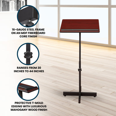 Oklahoma Sound Portable Presentation Series Adjustable Stand, Mahogany (Used) - VMInnovations