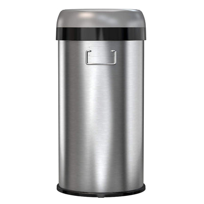 iTouchless 13 Gallon Open Top Garbage Trash Can Bin, Stainless Steel (Open Box)
