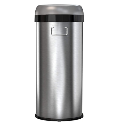iTouchless 16 Gallon Deodorizer Open Top Trash Can, Stainless Steel (Damaged)