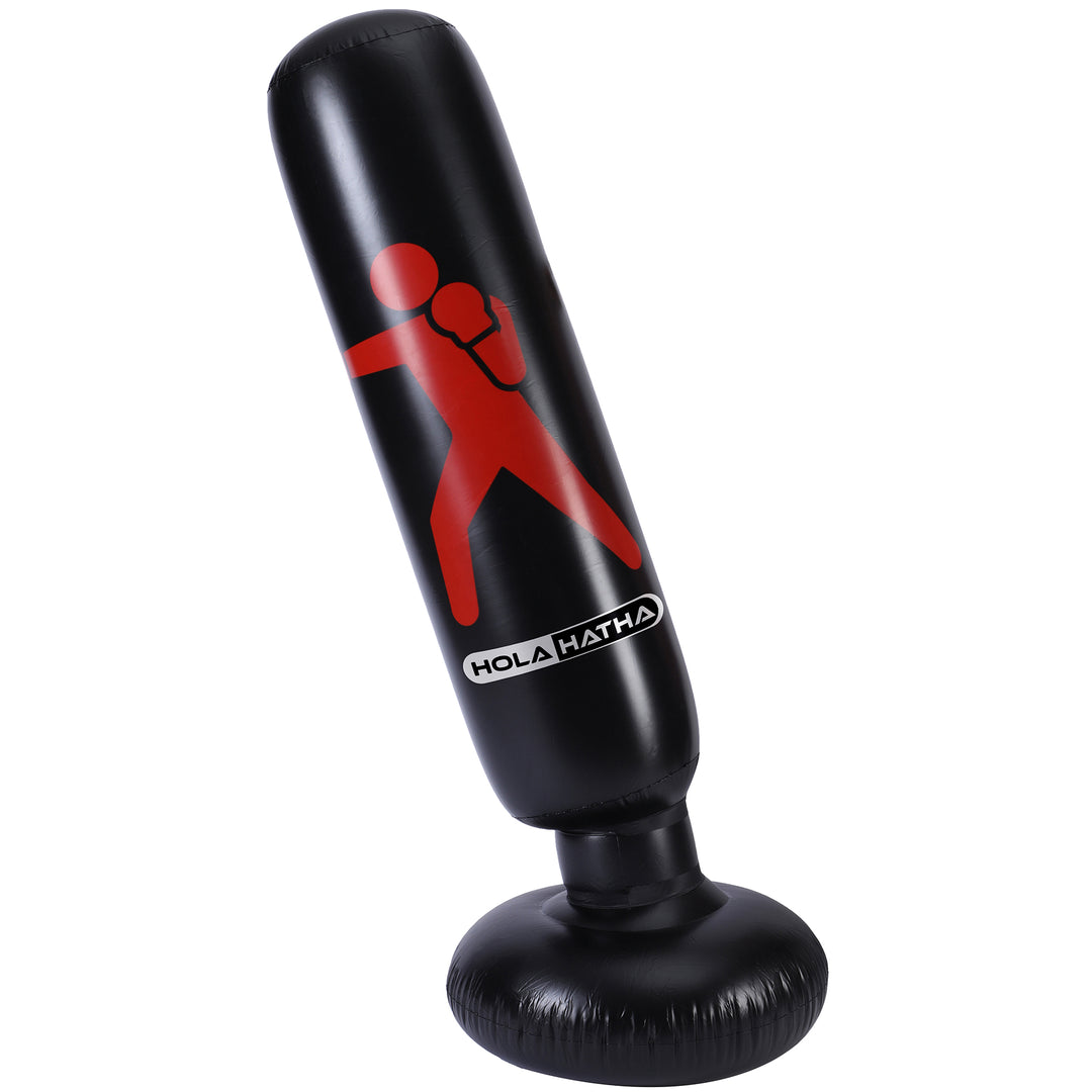 HolaHatha Inflatable Kids Punching Bag Equipment w/ Heavy Bag Stand (Open Box) - VMInnovations