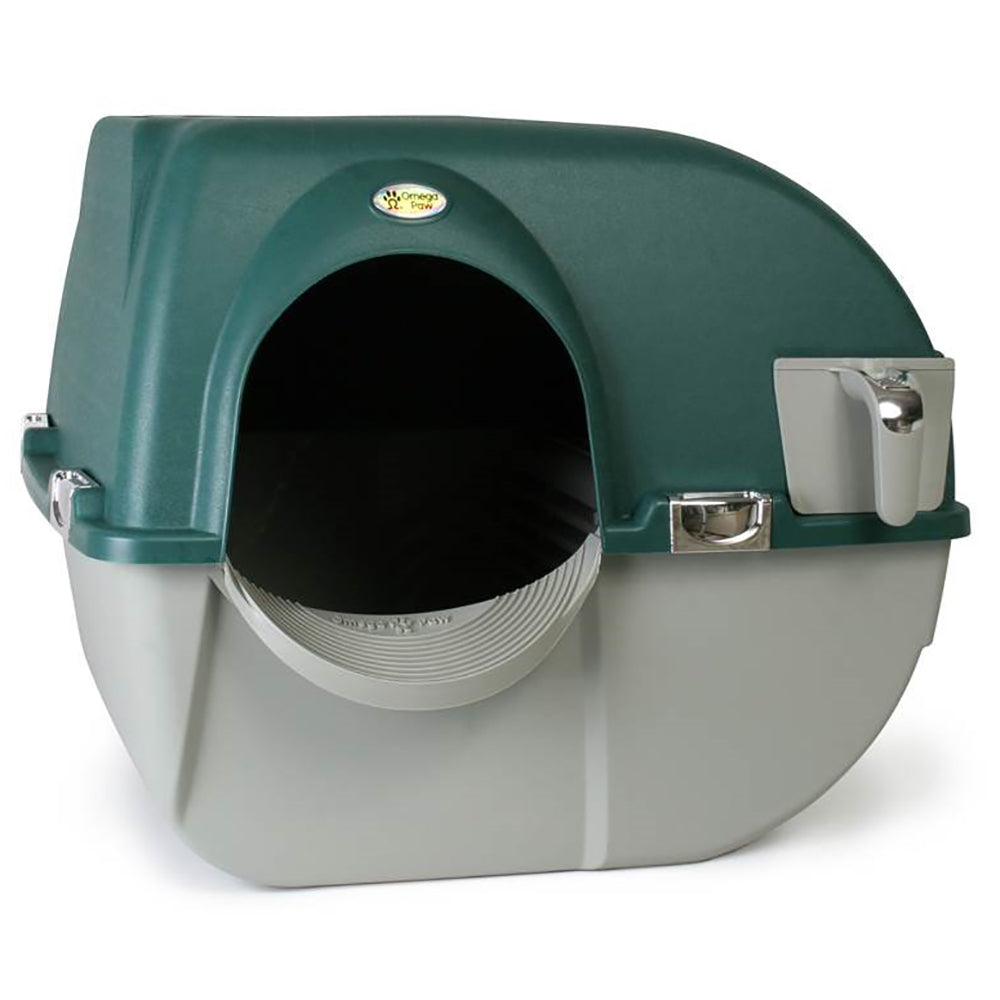 Omega Paw Roll'n Clean Self-Cleaning Litter Box & Paw Cleaning Mat for Cats