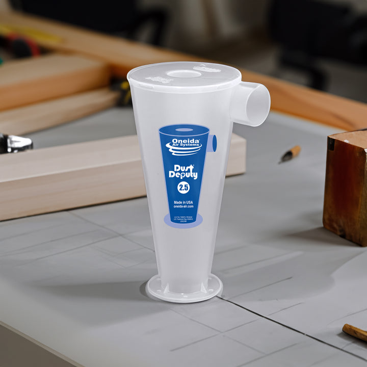 Oneida Air Systems Dust Deputy 2.5 DIY Separator, Accessory Only, Clear (Used)