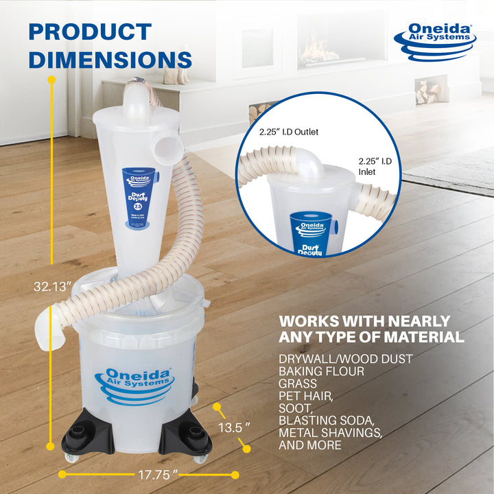 Dust Deputy 2.5 Deluxe Cyclone Separator Kit for Shop Vac (For Parts) - VMInnovations