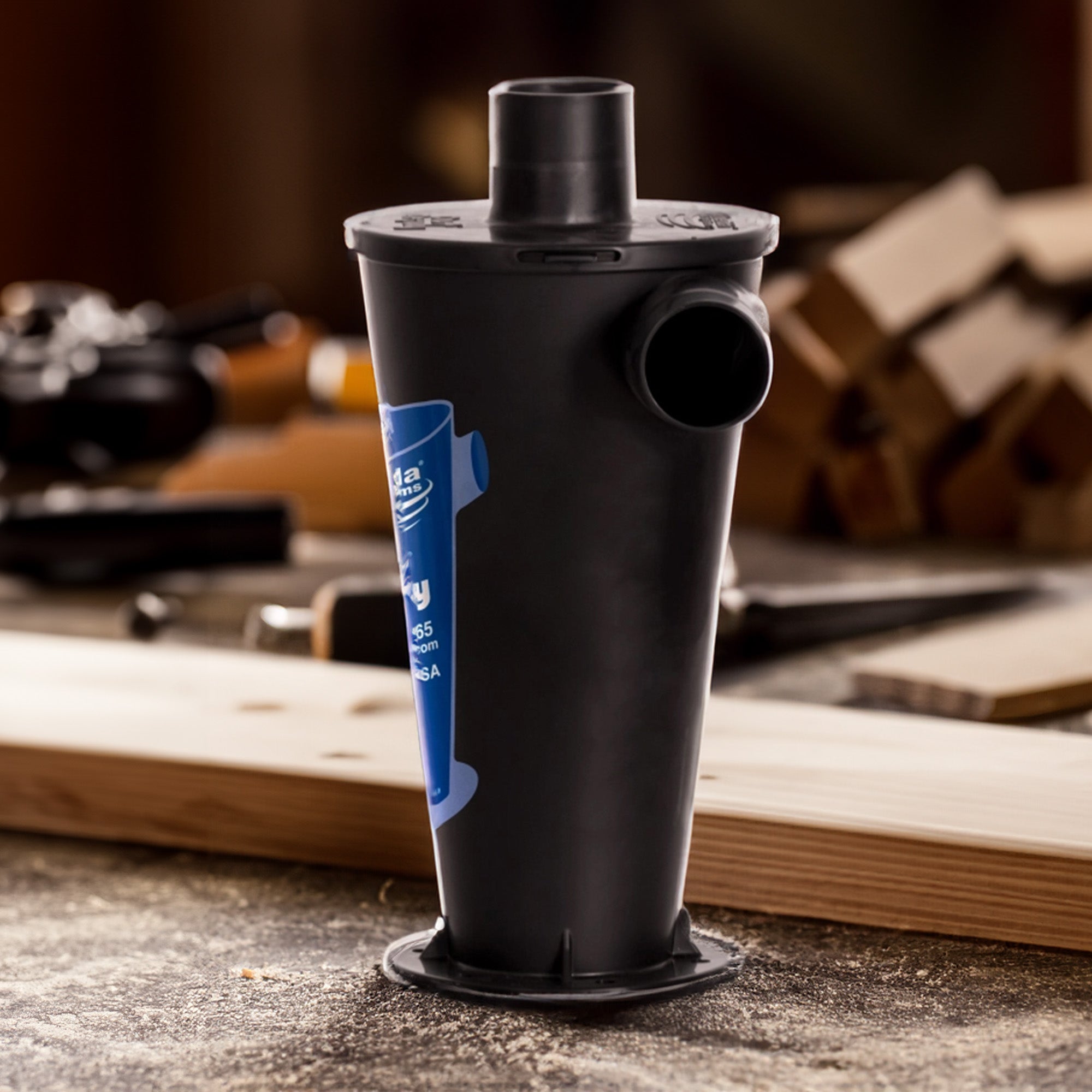 Oneida Air Systems Dust Deputy DIY Static Dissipative Cyclone Separator, Black - VMInnovations