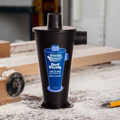 Oneida Air Dust Deputy DIY Static Dissipative Cyclone Separator, Black(Open Box) - VMInnovations