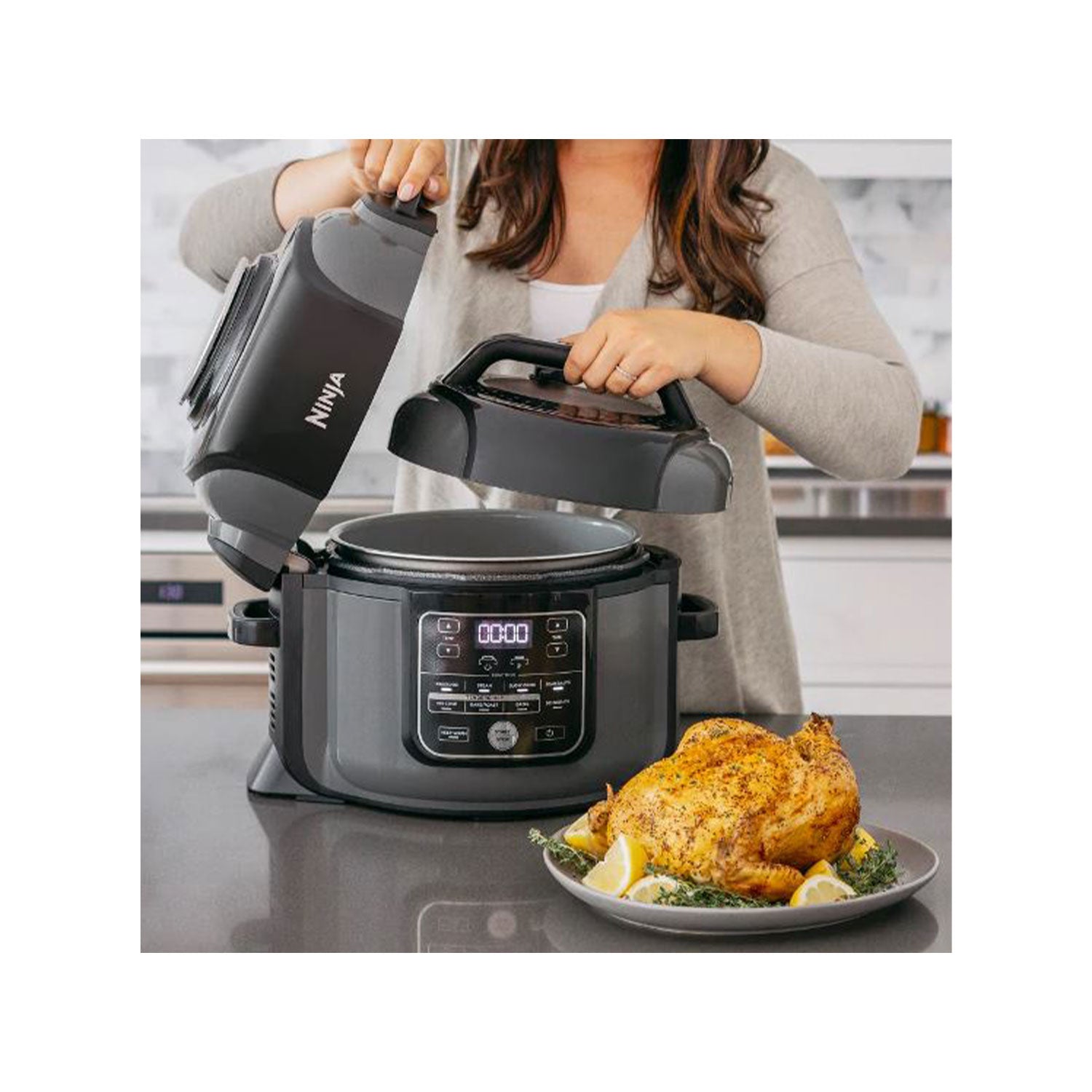Ninja Foodi 6.5 Quart Pressure Cooker, Black (Certified Refurbished) (For Parts)