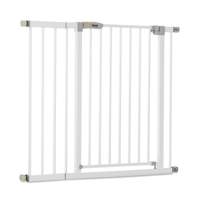 hauck Open N Stop Pressure Mounted Fit Baby Safety Gate with 8" Extension, White - VMInnovations