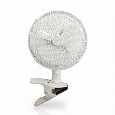 Optimus F-0702 7 Inch 2 Speed Portable Personal Energy Saving Clip-On Fan, White