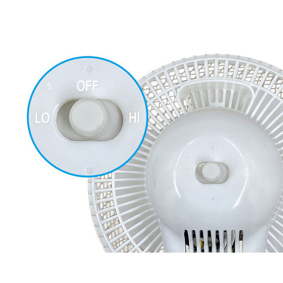 Optimus F-0702 7 Inch 2 Speed Portable Personal Energy Saving Clip-On Fan, White
