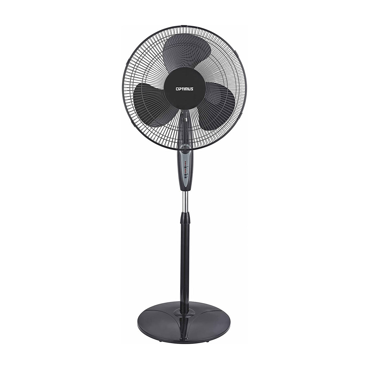 Optimus F-1872BK 18 Inch Home Adjustable Height Oscillating Pedestal Fan, Black - VMInnovations