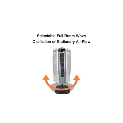 Optimus F-7414 35 Inch 3 Speed Pedestal Tower Fan with Remote Control and LED