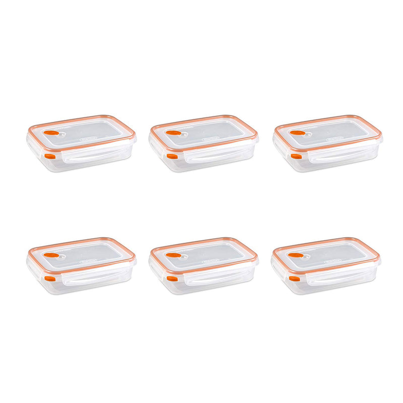 Sterilite 03211106 Ultra-Seal 5.8 Cup Food Storage Container w/ Clear Lid (6 PK)