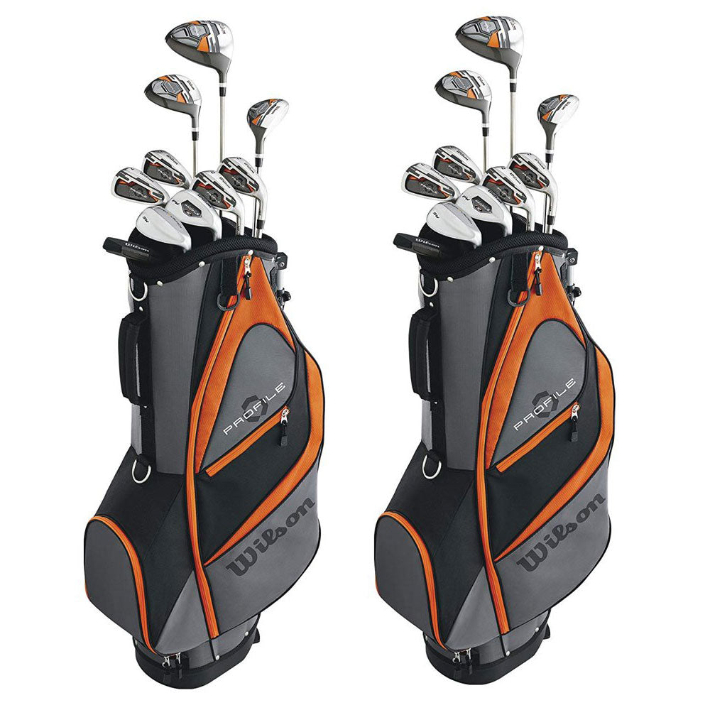 Wilson Profile XD Teen Right Handed Complete Golf Club Set w/Orange Bag (2 Pack)