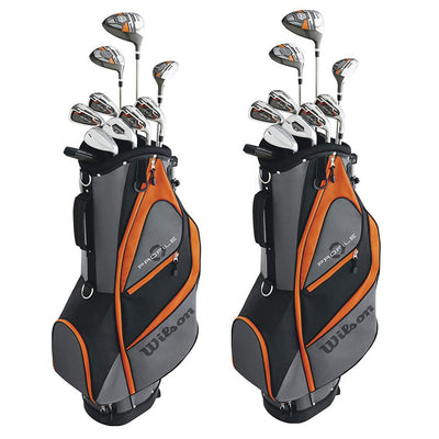 Wilson Profile XD Teen Right Handed Complete Golf Club Set w/Orange Bag (2 Pack)