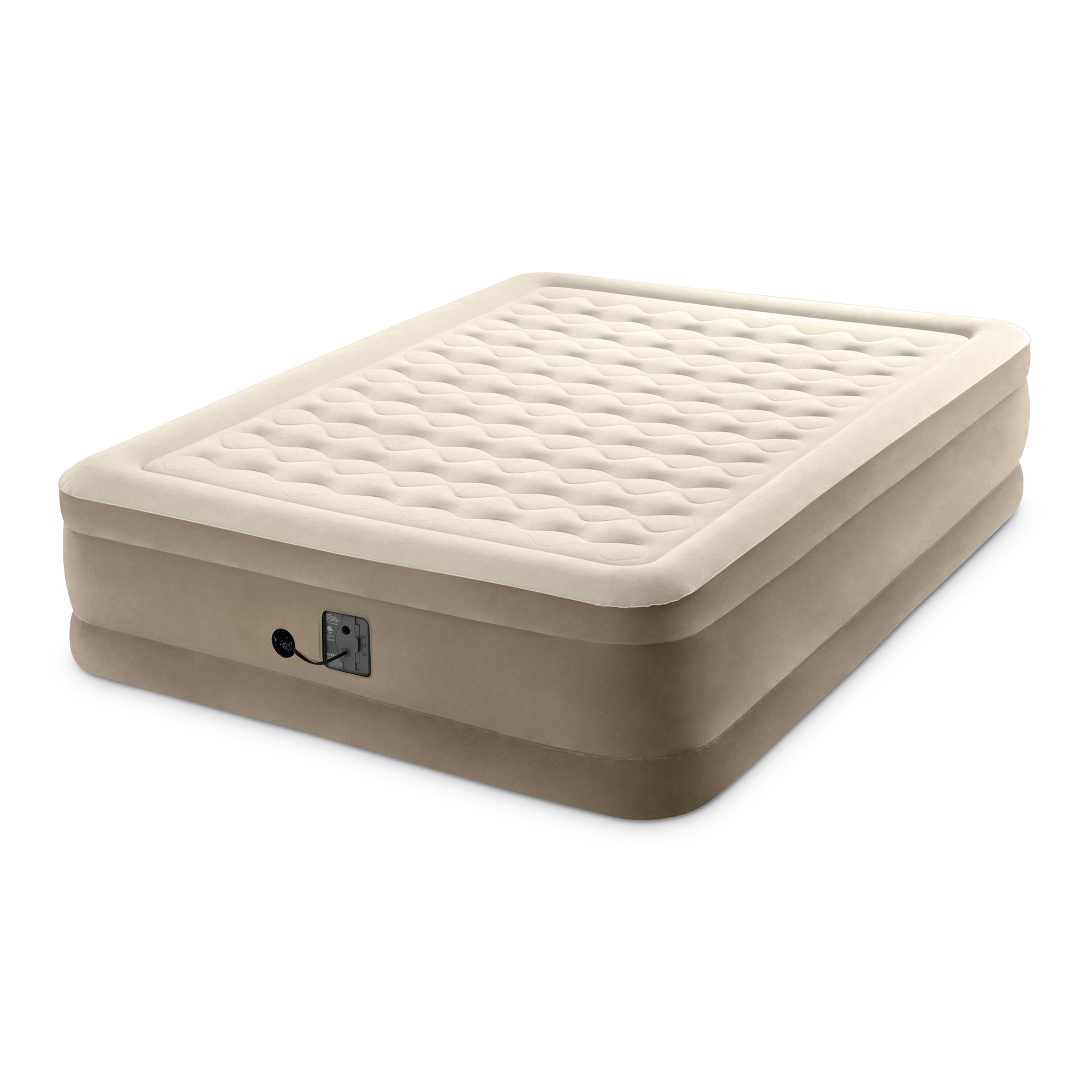 Intex Plush Fiber-Tech Elevated Air Mattress with Built-In Pump, Queen (2 Pack) - VMInnovations