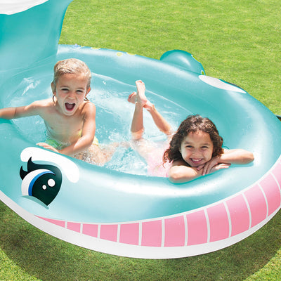 Intex 79" x 77" x 36" Inflatable Whale Spray Kiddie Pool for Kids 2+ (Used)