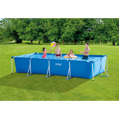 Intex 14.75ft x 33In Frame Outdoor Above Ground Swimming Pool & Chlorine Tabs