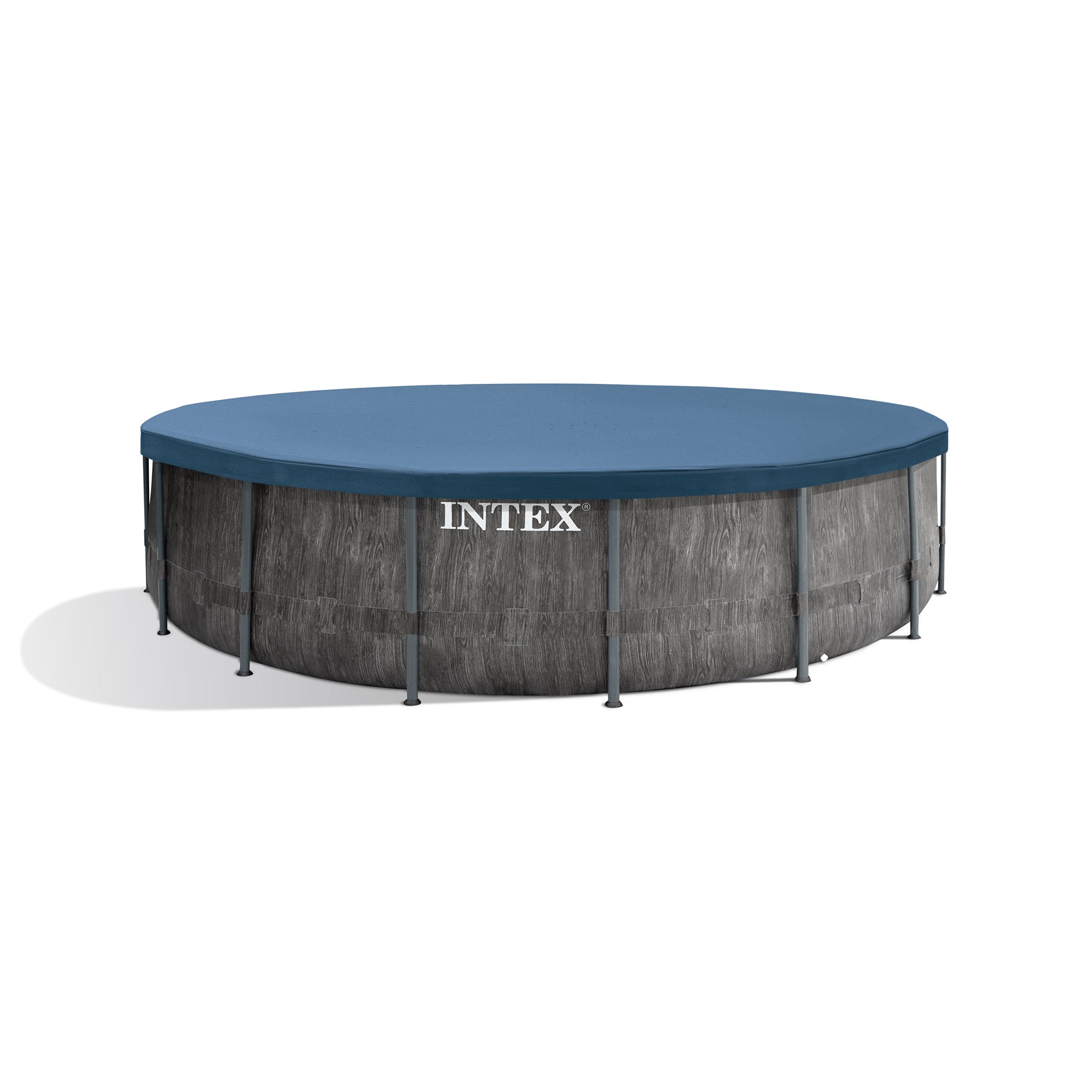 Intex 15ft x 48in Greywood Prism Steel Frame Pool Set w/ Pump & Chlorine Tabs - VMInnovations